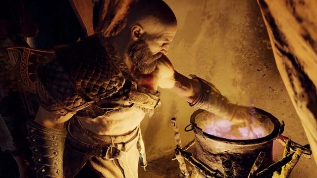 God Of War: Ведьма оживляет голову Мимира(Witch Revives Mimir's Head)