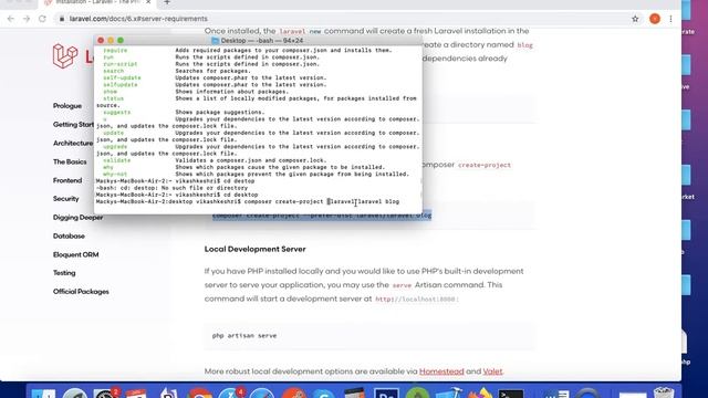 Install latest version of laravel 6.x on mac | Complete guide to installing laravel through termina смотреть онлайн