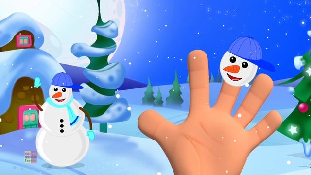 Familia de dedos de muñeco de nieve | Rimas de Navidad | Dibujos animados | Música infantil смотреть онлайн