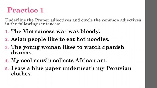 Proper and Common Adjectives + Spelling Activities -Grade 6 смотреть онлайн