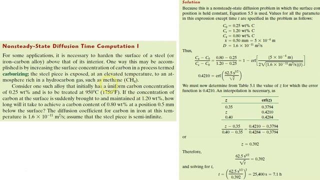 Non-steady state Diffusion - Ficks Second Law (Materials Science Course) смотреть онлайн