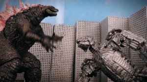 GODZILLA EVOLVED vs MECHAGODZILLA STOP MOTION FIGHT!