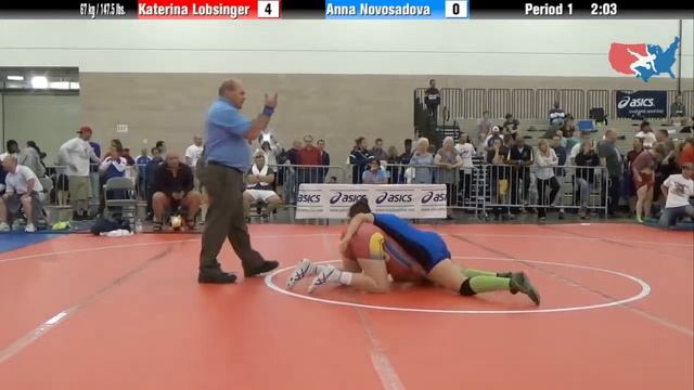 FILA Junior 67 kg / 147.5 lbs. - Katerina Lobsinger vs. Anna Novosadova смотреть онлайн