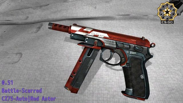 CZ75 Auto Red Astor Wear/Float смотреть онлайн