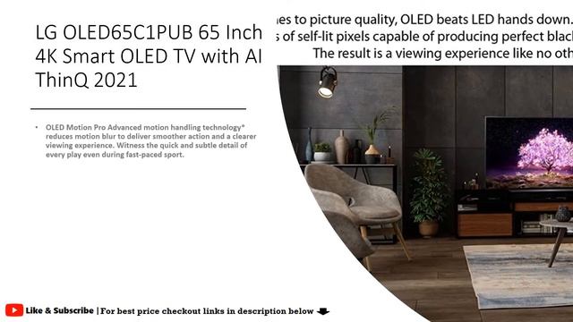 LG OLED65C1PUB 65 Inch 4K Smart OLED TV with AI ThinQ 2021 смотреть онлайн