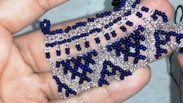 collar de chaquira azul /plata смотреть онлайн