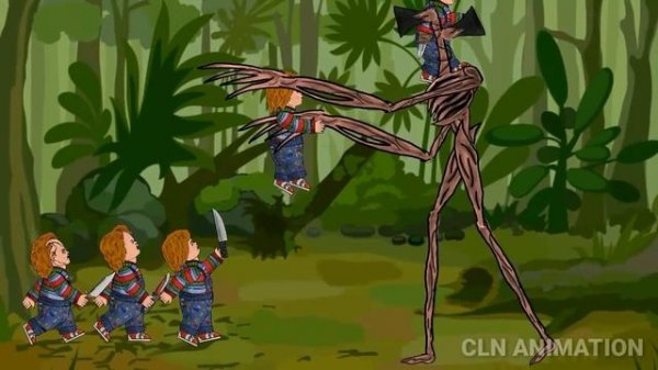 Siren Head vs Chucky family - Drawing Cartoons 2 HD