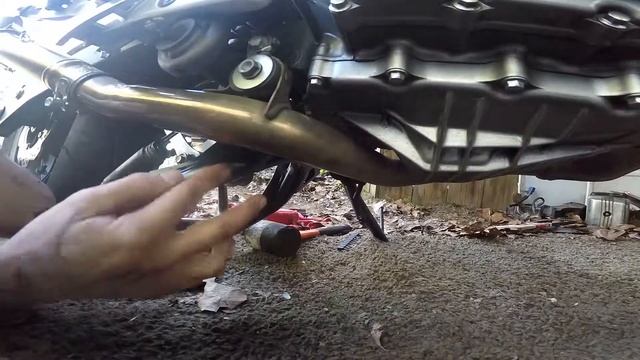 Installing Center Stand on Motorcycle смотреть онлайн