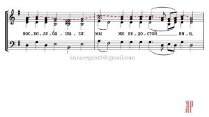 ПАССИЯ, Кондак акафиста Страстям Христовым, напев Волною морскою - Сопрановая партия