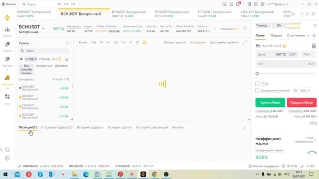 Практическая торговля на криптобирже Binance