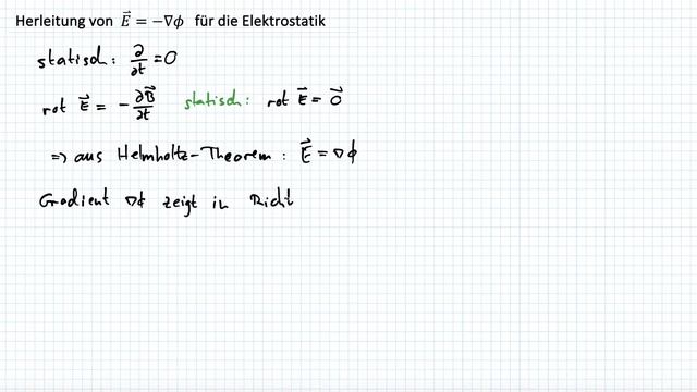 Elektrostatik: Formel zur Berechnung des elektrostatischen Feldes herleiten смотреть онлайн