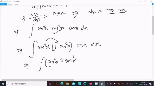 Evaluate the integral: ∫ sin⁴x cos³x dx смотреть онлайн