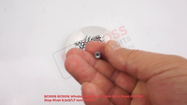 BCR016 Window Regulator Cable Wire Rope End Pin Stop Rivet 6.5x5/1.7 Mm 100 Pcs