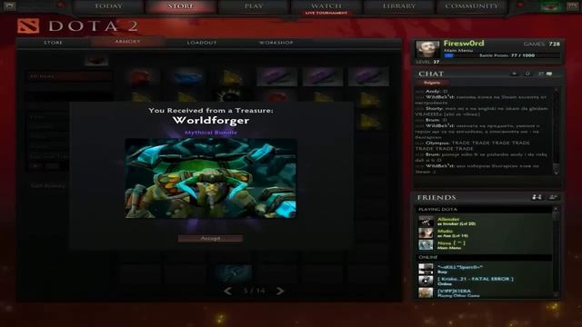Dota 2 Tresure of Cosmic Abyss - Chest opening смотреть онлайн
