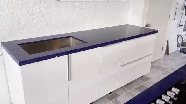 Countertops quartz Sparkling Blue , Barbecue exterior смотреть онлайн