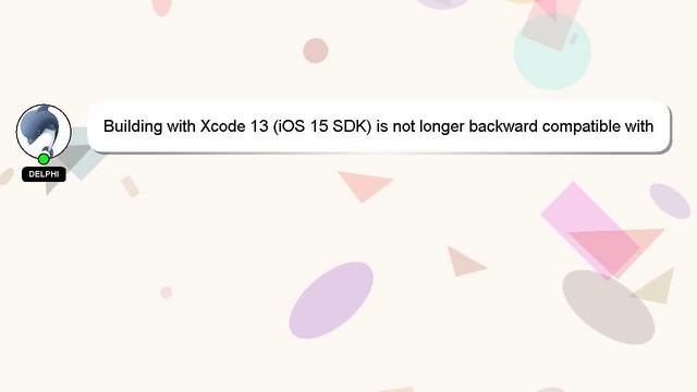 Building with Xcode 13 (iOS 15 SDK) is not longer backward compatible with iOS 14.x targets смотреть онлайн