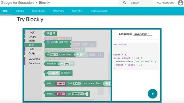 Blockly - Tutorial - Lesson 1 - Try Blockly смотреть онлайн