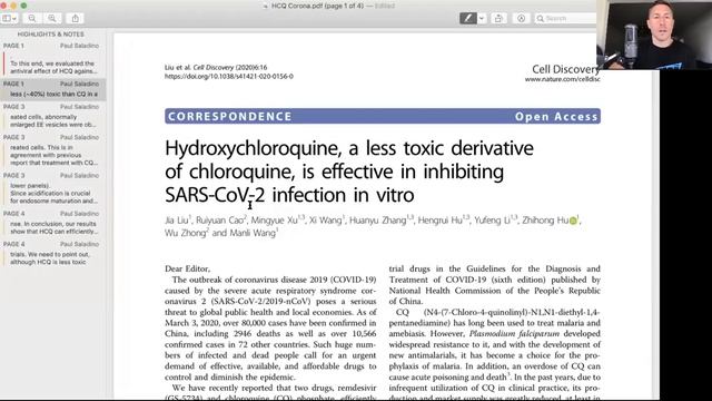 CHLOROQUINE for SARS CoV2? смотреть онлайн