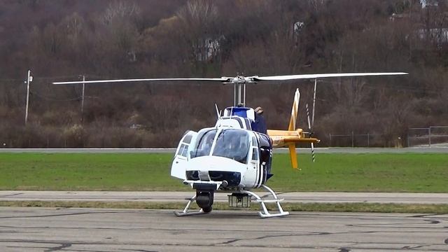 Bell 206 Jet Ranger Helicopter Full Sound Turbine Jet Engine Start, Take Off. Sky4. смотреть онлайн