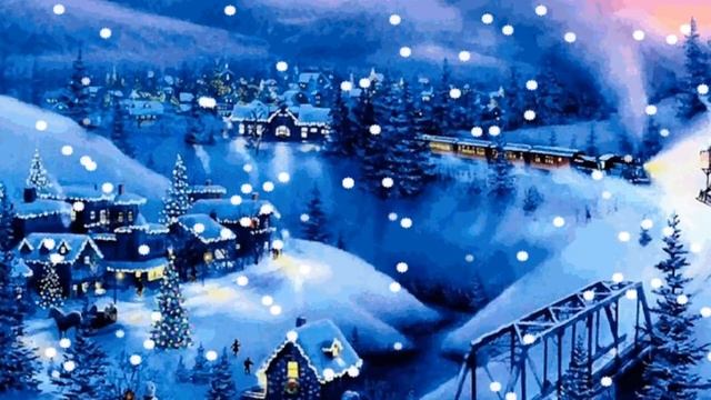 Заснеженная деревня. Деревня зимой. Новогодний футаж. Зимний футаж. Красивый футаж для видео. смотреть онлайн