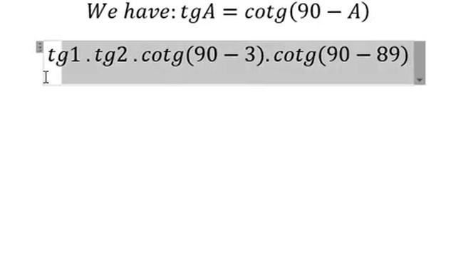 Trigonometry Help: Evaluate tg1 .tg2 .tg3.tg89 смотреть онлайн