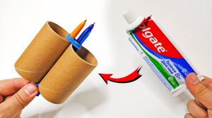 ОТЛИЧНАЯ САМОДЕЛКА для ЭКОНОМНЫХ ЛЮДЕЙ. Как ВЫДАВИТЬ ВСЮ ЗУБНУЮ ПАСТУ из ТЮБИКА.