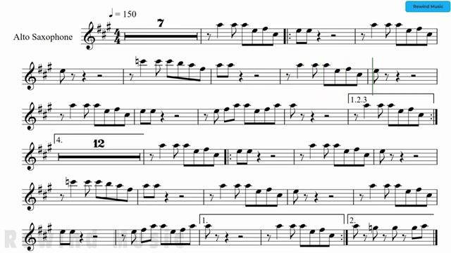 Bill Haley - Dr Feelgood  See You Later Alligator Alto Sax Backing Track And Sheet Music(360P)