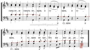 ХРИСТОС ВОСКРЕСЕ, Тропарь Пасхи Придворного распева - Теноровая партия