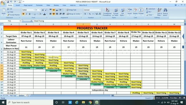 67 | Progress Tracker Alert Daily | Calendar Progress chart | Civil Engineer | Success 555 | смотреть онлайн