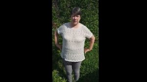 Анонс льняная ажурная кофточка на вязальной машине. #маринабехтер