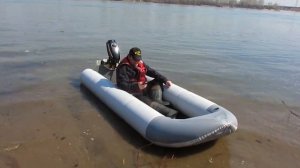 Испытание Самодельной Лодки ПВХ под меркурием 3.3 С гидрокрылом.