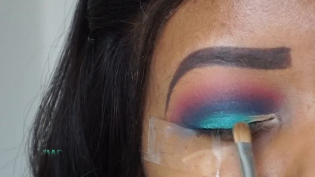 Blue and Purple Tropical Makeup | Hooded Eyes Makeup Tutorial смотреть онлайн