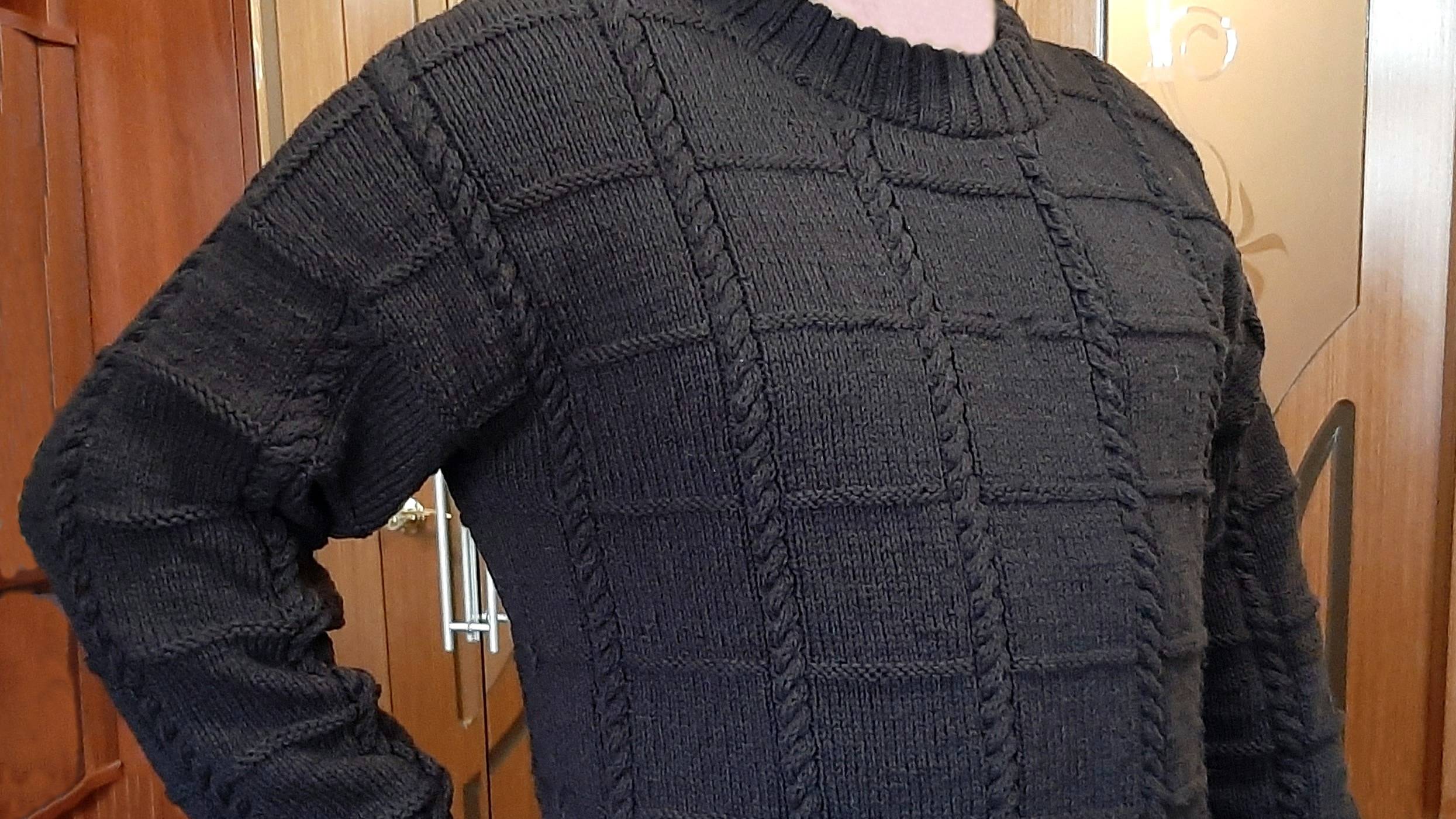 Мужской свитер спицами (Обзорный МК) смотреть онлайн