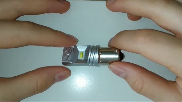 Светодиодная автомобильная лампа NeTuning P21W-6Z 1156 BA15s одноконтактная для заднего хода и ДХО