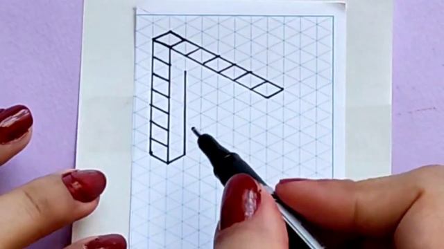 How to draw impossible 3d triangle on isometric graph paper? #meloiart #3ddrawing #tutorialdrawings смотреть онлайн