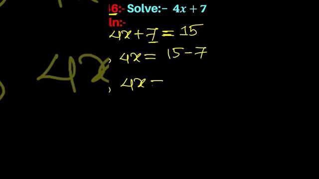 Q46 | Solve 4x + 7 = 15 смотреть онлайн