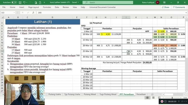 AKM - Persediaan 1 (Latihan Soal Penerapan Metode FIFO dan Average) смотреть онлайн