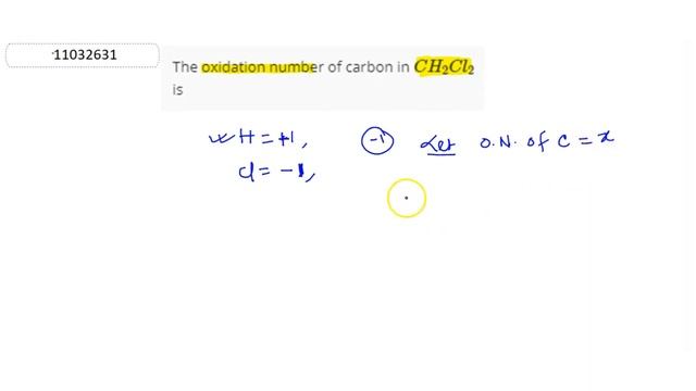 The oxidation number of carbon in CH_(2)Cl_(2) is | 11 | REDOX REACTIONS | CHEMISTRY | CENGAGE ... смотреть онлайн