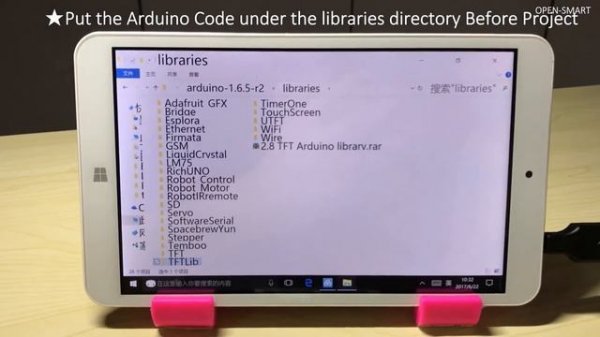 How to use OPEN SMART 2 8INCH TFT LCD Shield for Arduino