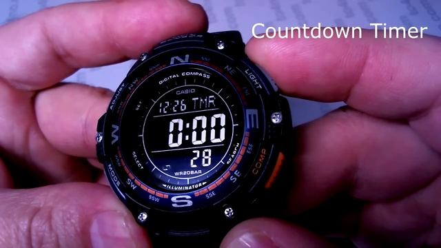 Casio Men's SGW-100-2BCF Twin Sensor Digital Display Quartz Black Watch смотреть онлайн