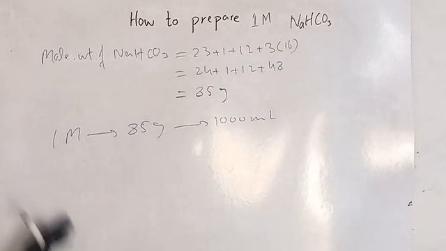 How To Prepare 1M Solution Of Sodium Bicarbonate |  How To Make 1 Molar Solution Of NaHCO3 | MS Sir