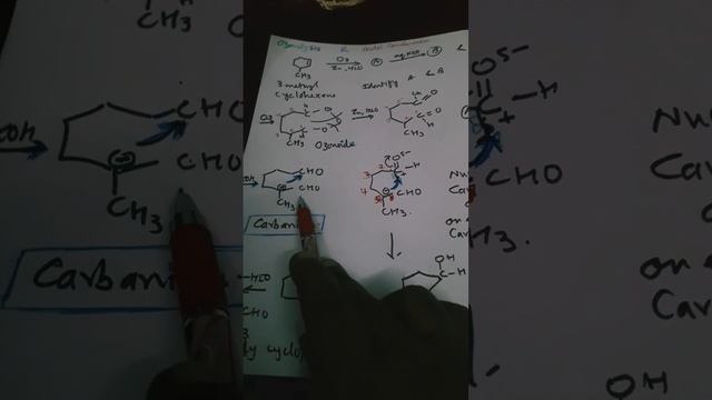 # 3methyl cyclohexene+O3,Zn,H2O product ‐-reacts with aq KOH @ Veena Dixit Chemistry IIT jee смотреть онлайн