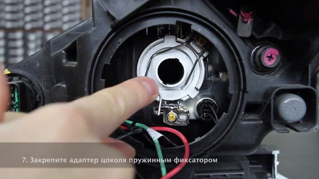 Установка светодиодной лампы ближнего дальнего света H4-J2 NeTuning смотреть онлайн