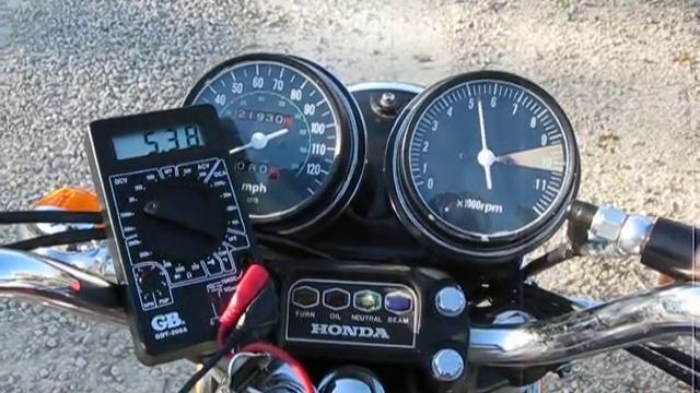 1974 CB550K charging issues while hot. смотреть онлайн