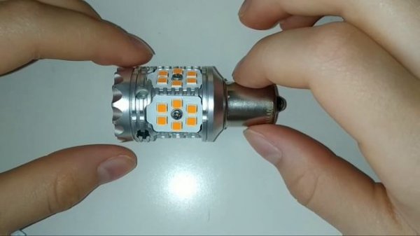 Светодиодная автомобильная лампа с обманкой PY21W-30s30e BAU15s 7507 NeTuning для поворотников