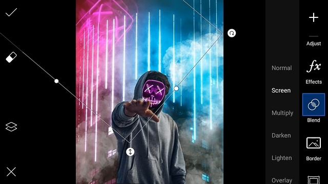 Picsart Neon Hacker mask effect | Neon glowing effect  @BishanD