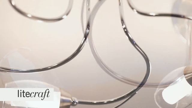 Alex5 Light Flush Ceiling Light - Satin Chrome | Litecraft - Lighting Your Home