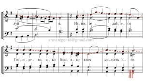ХВАЛИТЕ ИМЯ ГОСПОДНЕ, муз. П. Иванова - Сопрановая партия