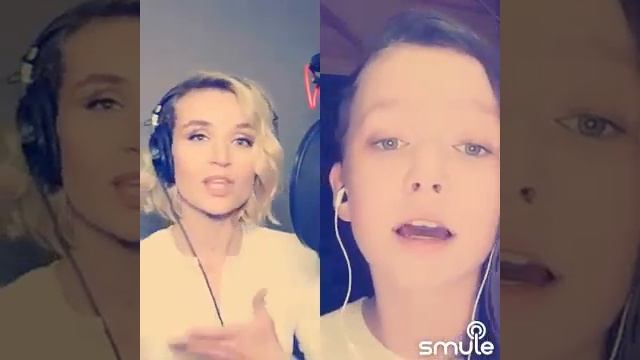 "Небо в глазах." Полина Гагарина и Анастасия Иванова 10 лет.(Дуэт).Smule. Спой со звездой. смотреть онлайн