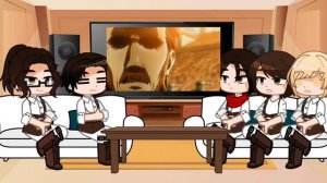 || Реакция "Атаки титанов" на видео грустного пакета || незаконченная реакция || читаем описание ||